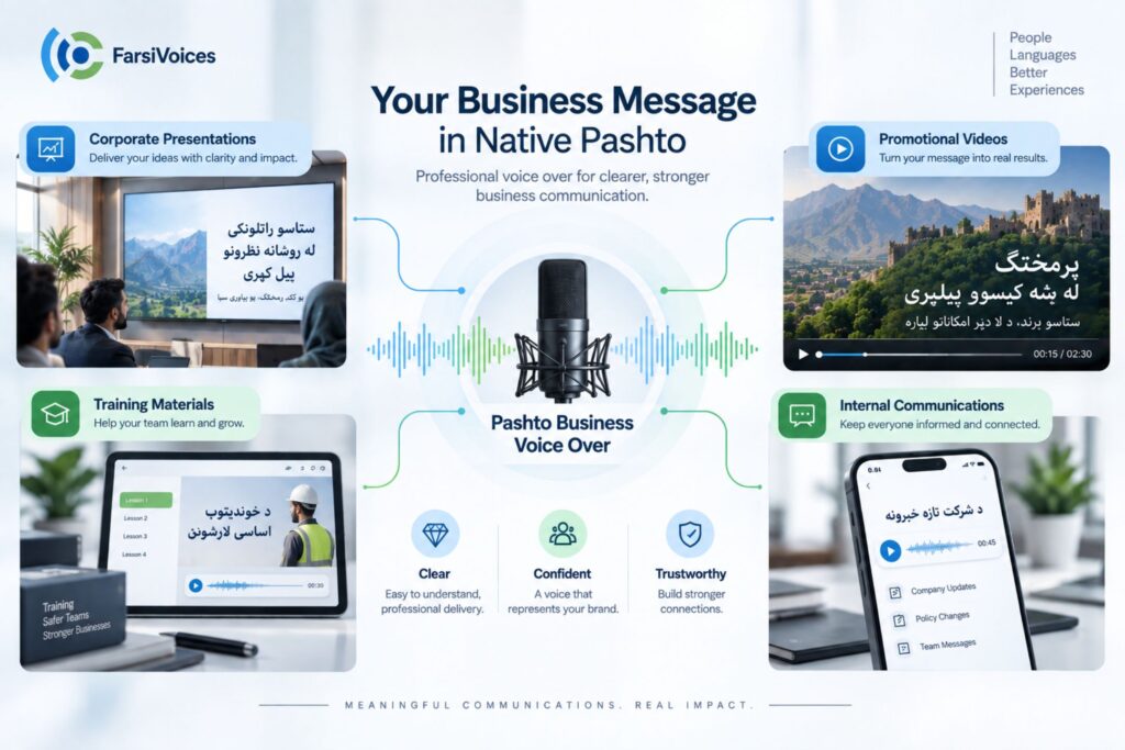 Pashto business voice over